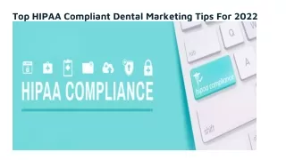 top hipaa compliant dental marketing tips for 2022