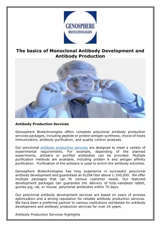 the basics of monoclonal antibody development