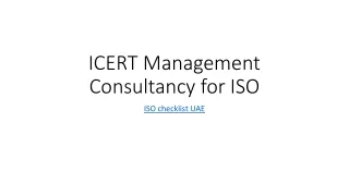 icert management consultancy for iso