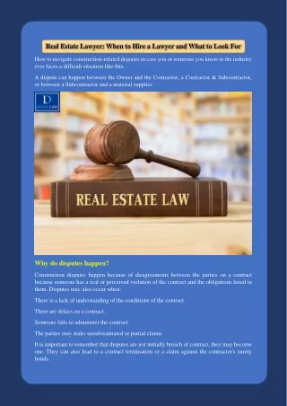Real Estate Lawyer: When to Hire a Lawyer and What to Look For