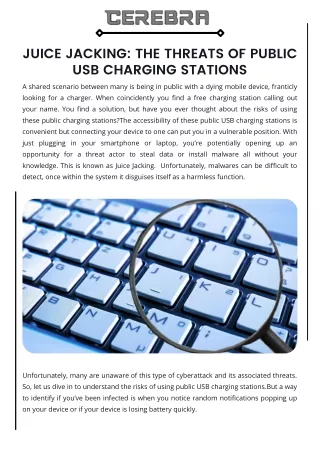 What is Juice Jacking: The Threats of Public USB Charging Stations