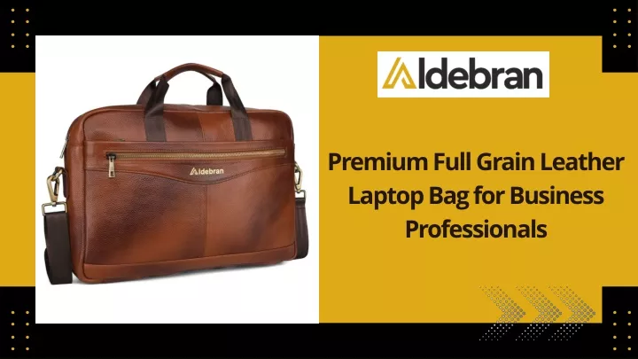 premium full grain leather laptop