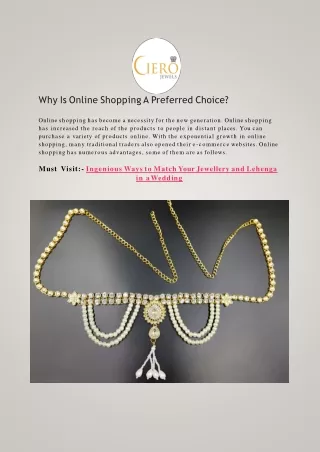 why is online shopping a preferred choice