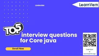 Top 5 interview questions for Core java