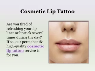 Cosmetic Lip Tattoo
