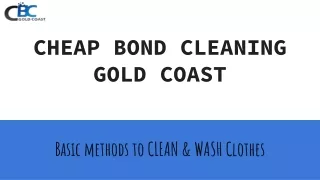 Basic methods to CLEAN & WASH Clothes