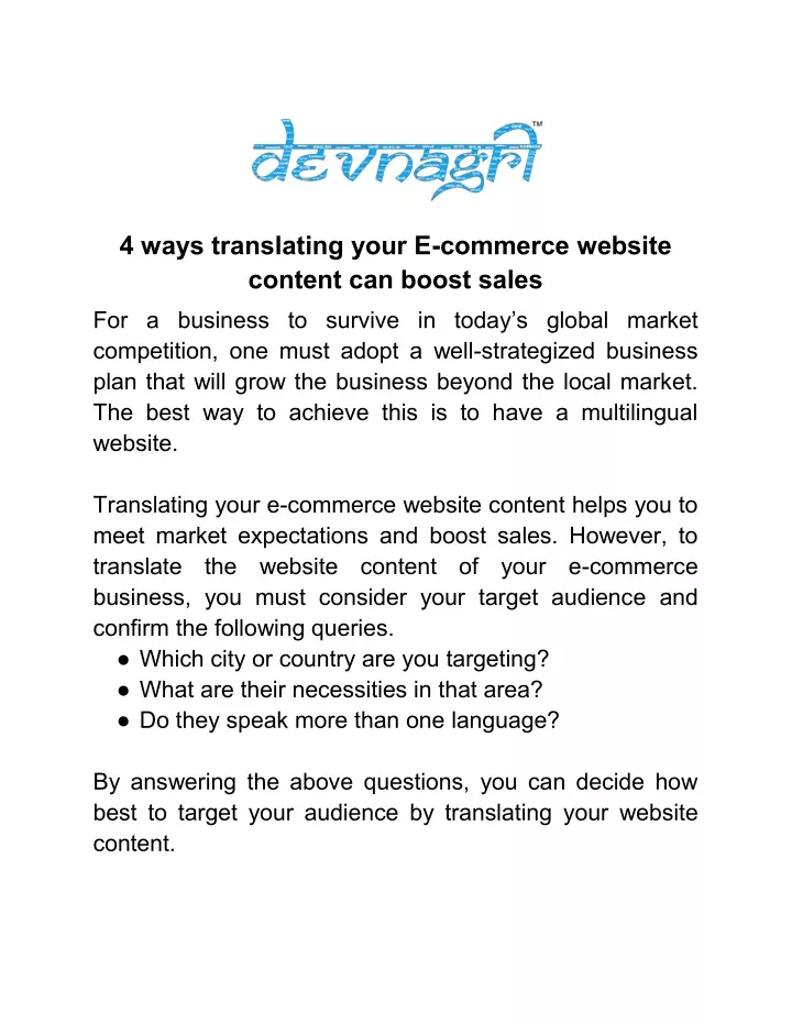 4 ways translating your e commerce website