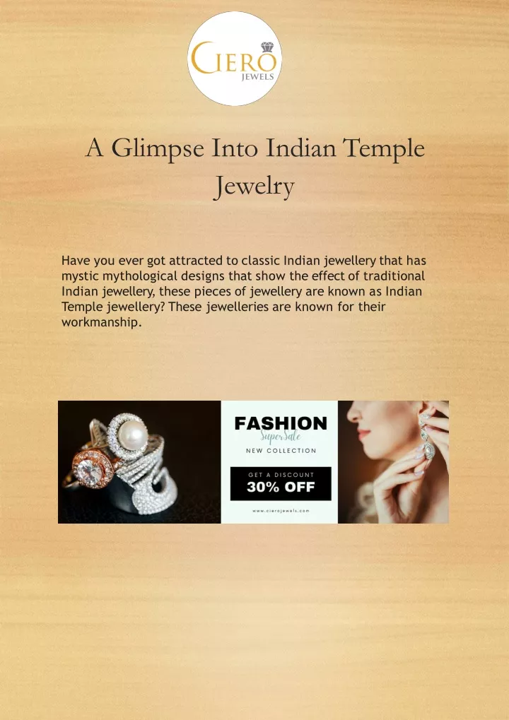 a glimpse into indian temple jewelry