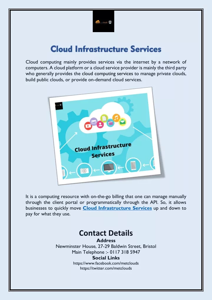 cloud infrastructure services cloud