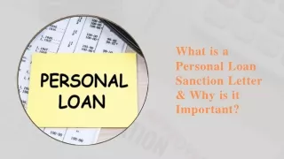 What is a Personal Loan Sanction Letter & Why is it Important