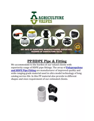 pp hdpe pipe fitting we accommodate to the burden