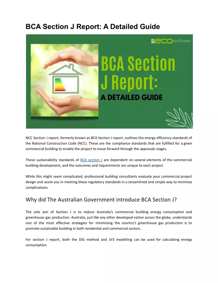 bca section j report a detailed guide