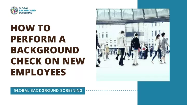 how to perform a background check on new employees