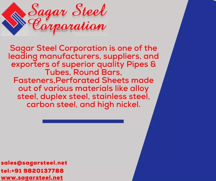 sagar steel corporation is one of the leading