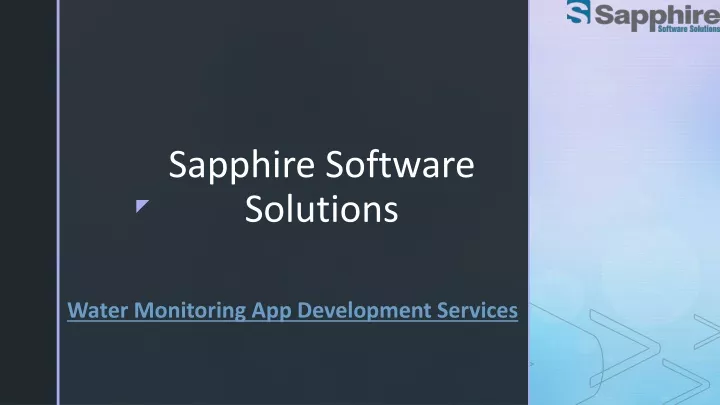 water monitoring app development services