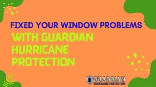 Fixed Your Window Problems With Guardian Hurricane Protection