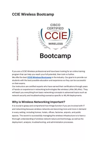 ccie wireless bootcamp