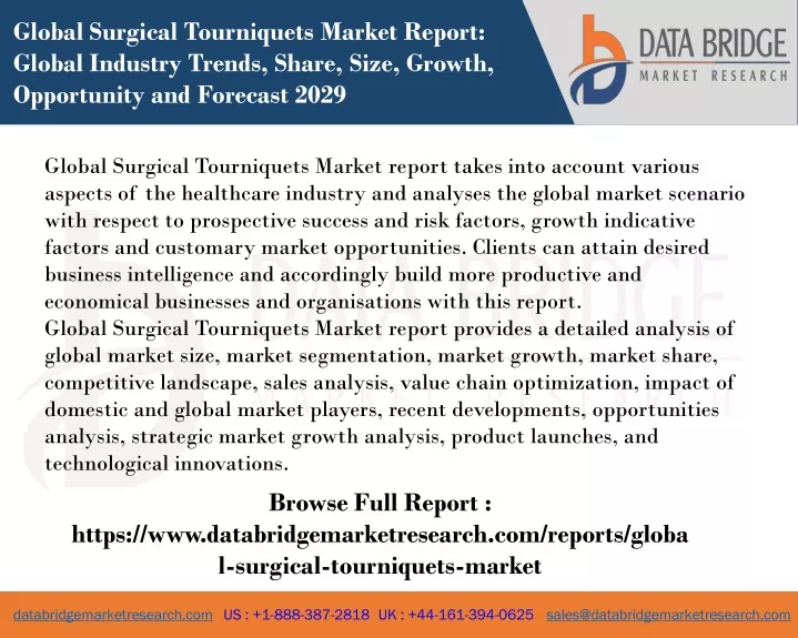 global surgical tourniquets market report global
