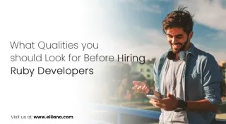 What Qualities Should You Look For Before Hiring Ruby Developers