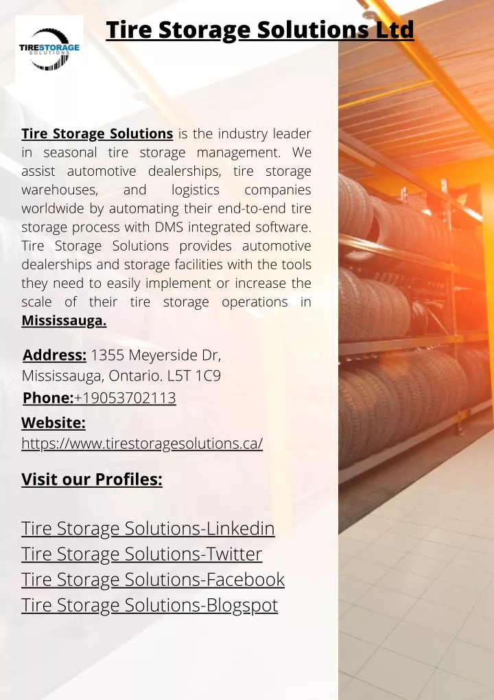 tire storage solutions ltd