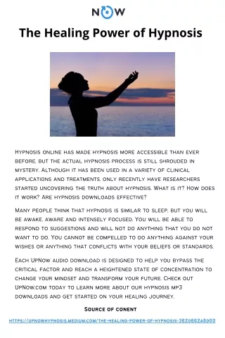 The Healing Power of Hypnosis