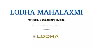 lodha mahalaxmi lodha mahalaxmi