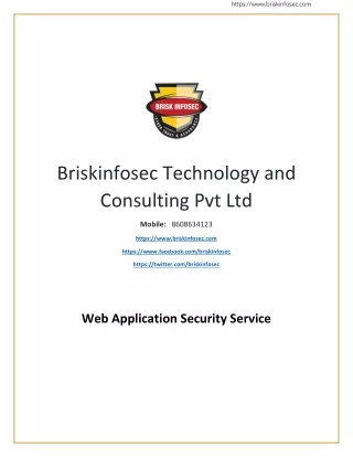 Web Application Security Service