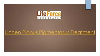 Lichen Planus Pigmentosus Treatment