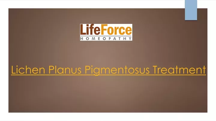 lichen planus pigmentosus treatment