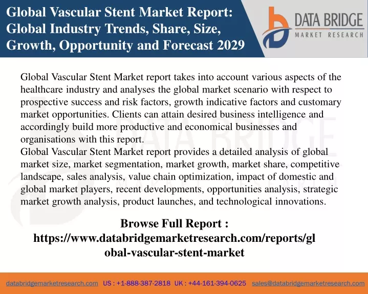 global vascular stent market report global