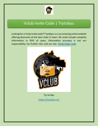 Vclub Invite Code | Trytobyu