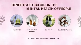 Benefits of CBD oil on the mental health of people
