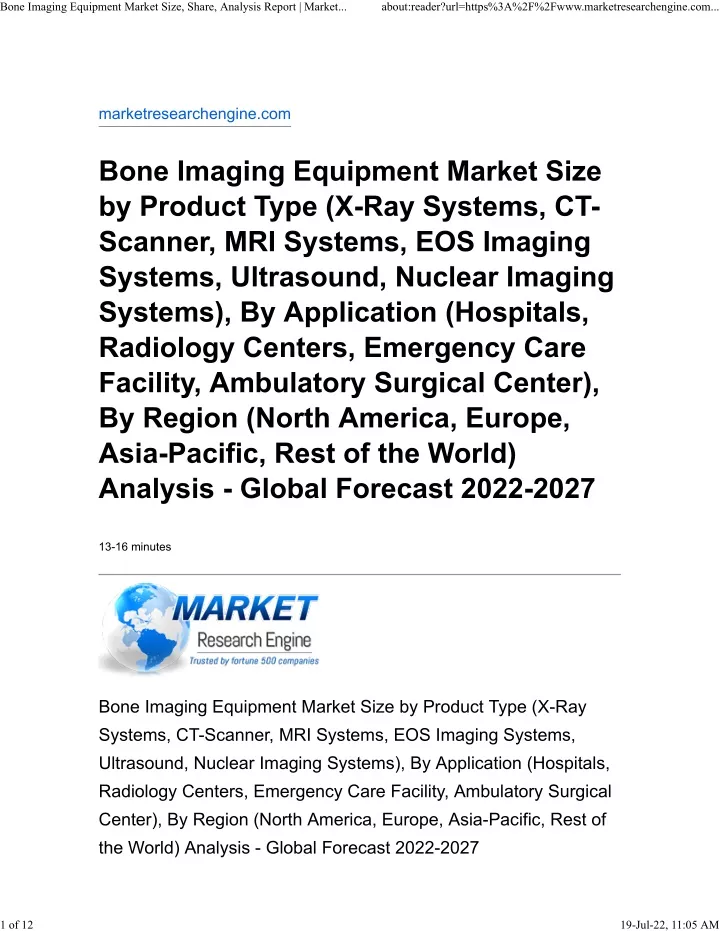 bone imaging equipment market size share analysis