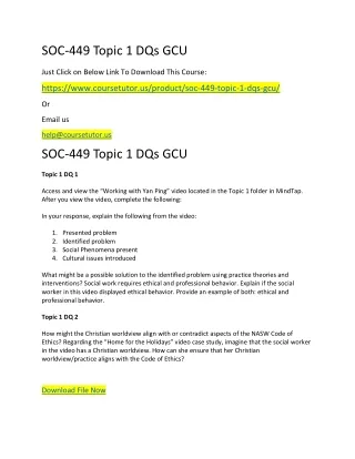 soc 449 topic 1 dqs gcu