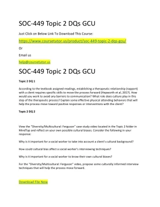 soc 449 topic 2 dqs gcu