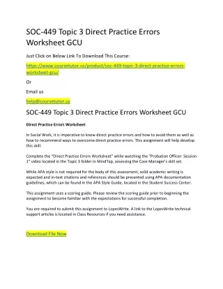 soc 449 topic 3 direct practice errors worksheet