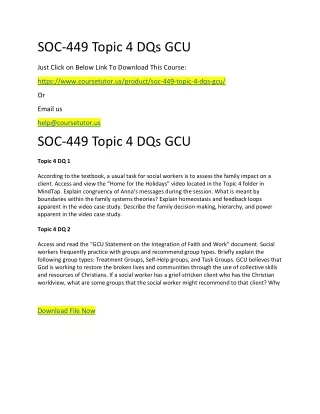 soc 449 topic 4 dqs gcu