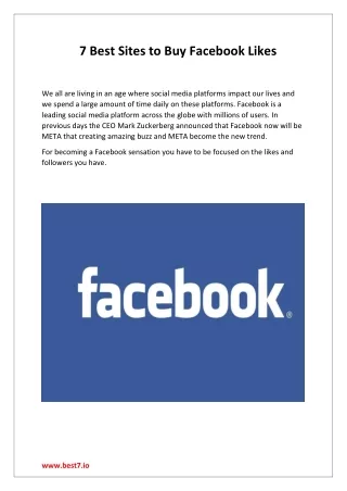 7 Best Sites to Buy Facebook Likes