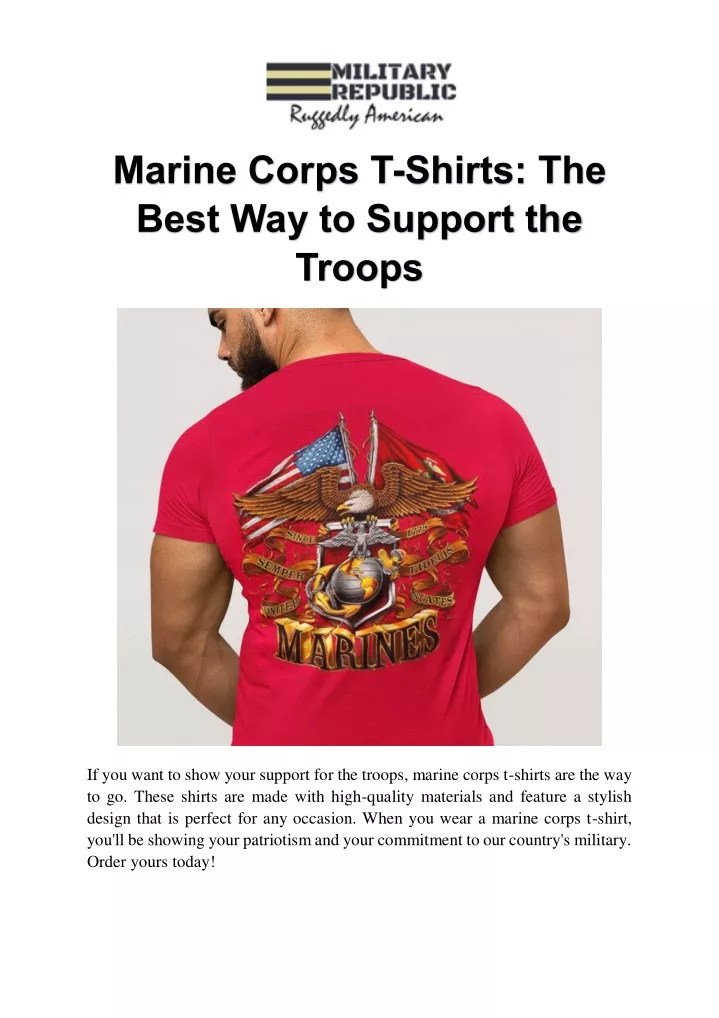 marine corps t shirts the best way to support