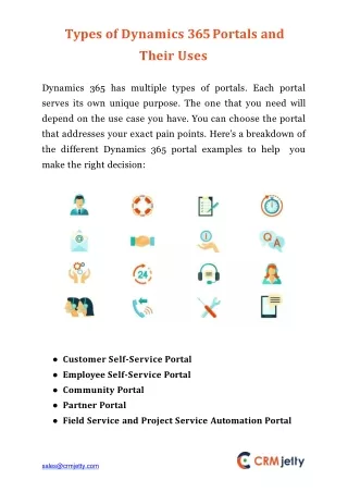 types of dynamics 365 portals and their uses