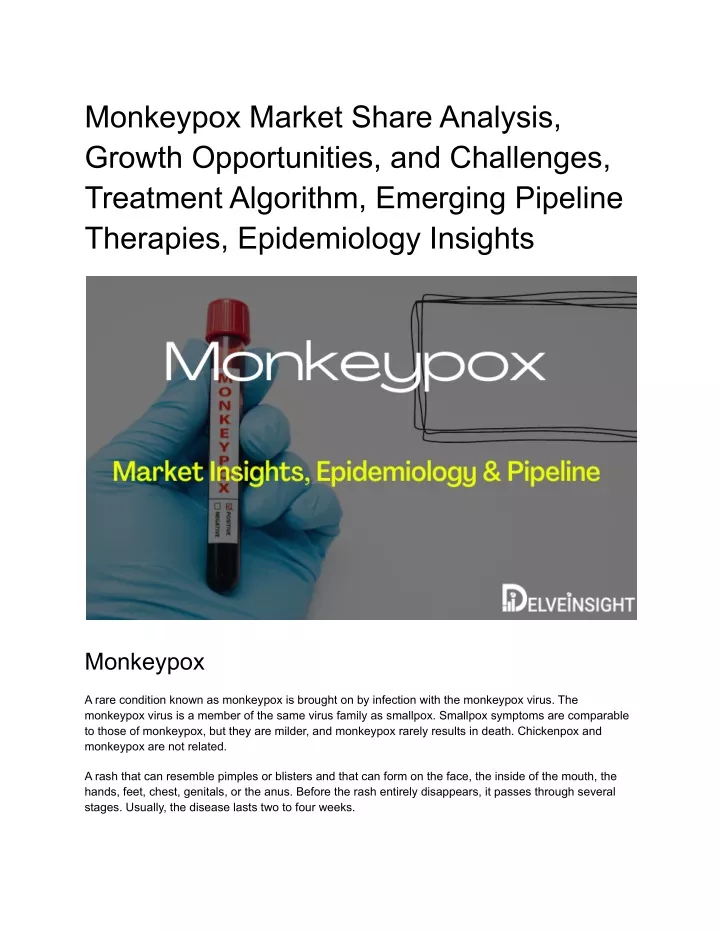 monkeypox market share analysis growth