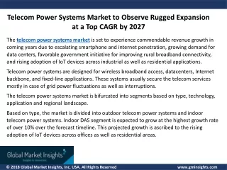 telecom power systems market to observe rugged
