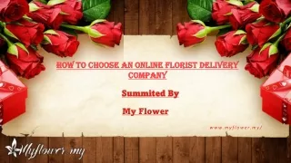 how to choose an online florist delivery company