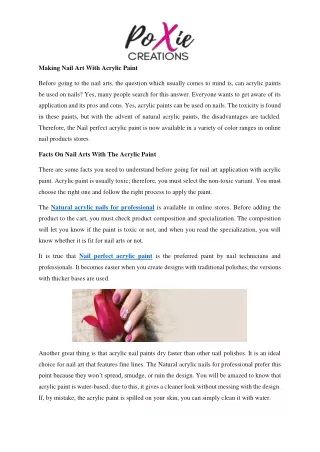 Making Nail Art With Acrylic Paint