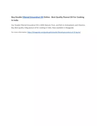 buy double filtered groundnut oil online best