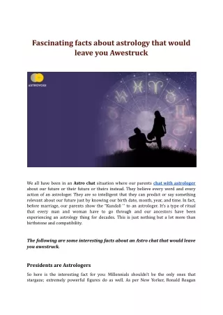 fascinating facts about astrology that would