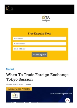 When To Trade Foreign Exchange Tokyo Session