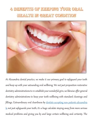 at alexandria dental practice we make