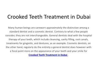 crooked teeth treatment in dubai