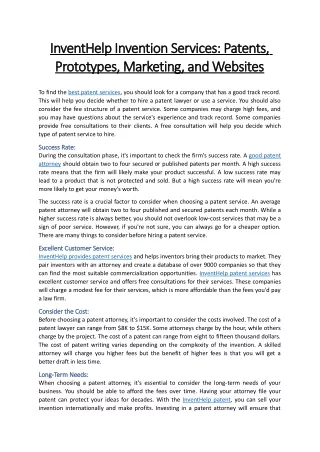 inventhelp invention services patents inventhelp